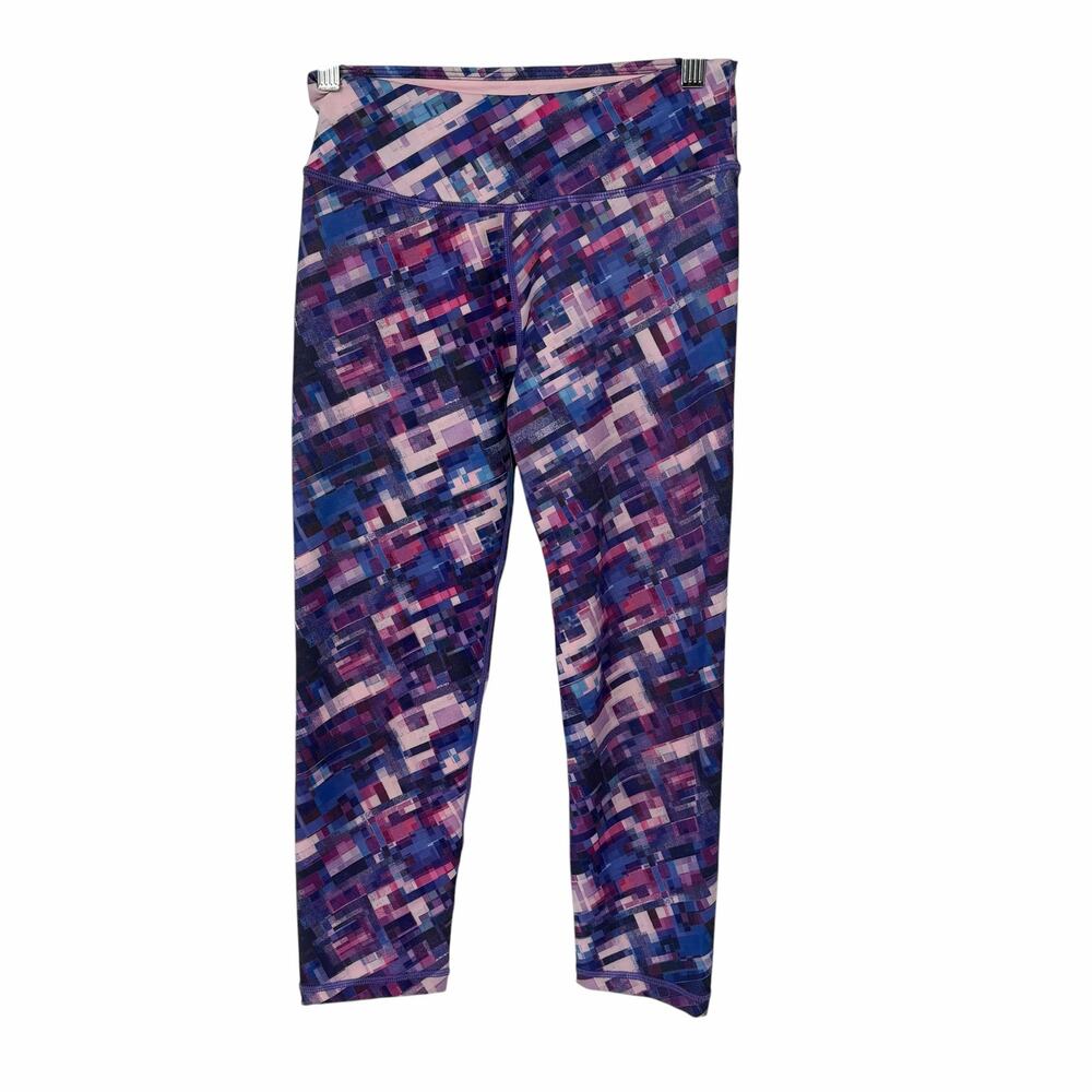 PrAna Purple Pink Geometric Roxanne Cropped Leggings XS